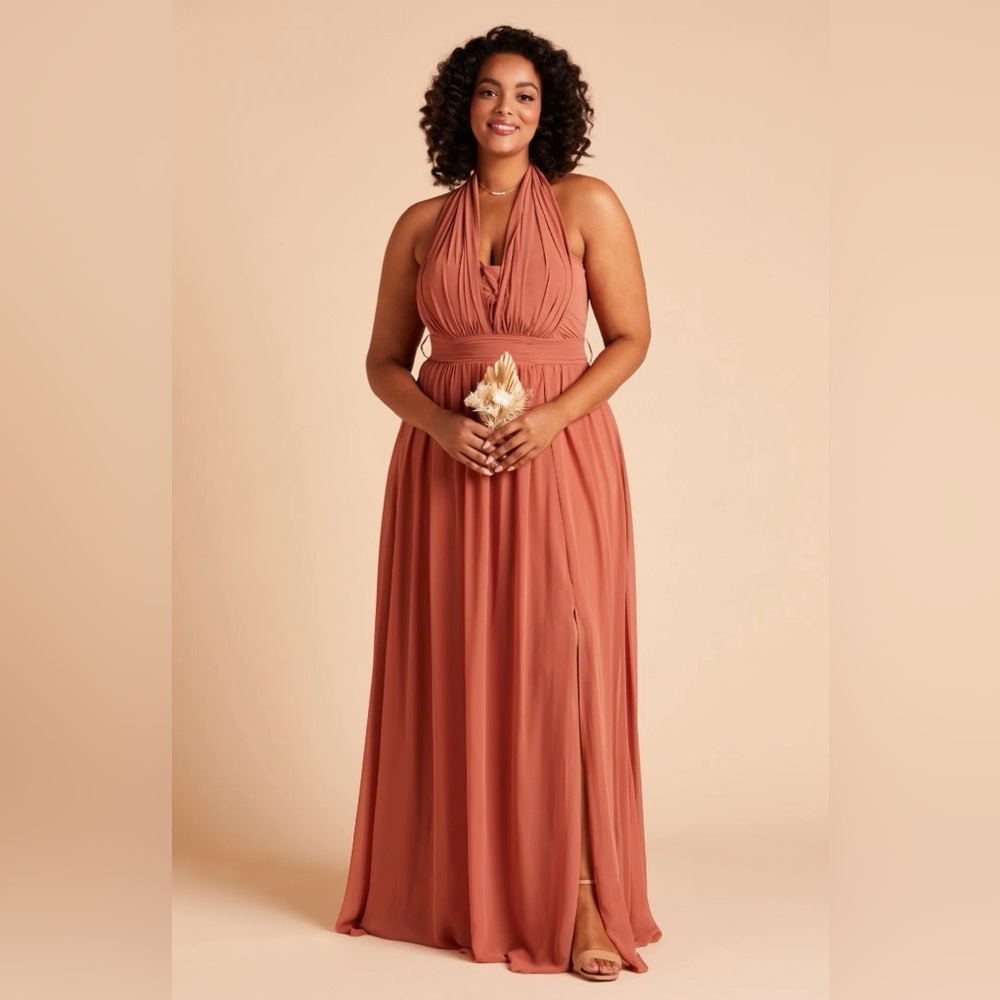 Birdy Grey Grace Convertible Dress with Slit in Terracotta - Picture 6 of 7